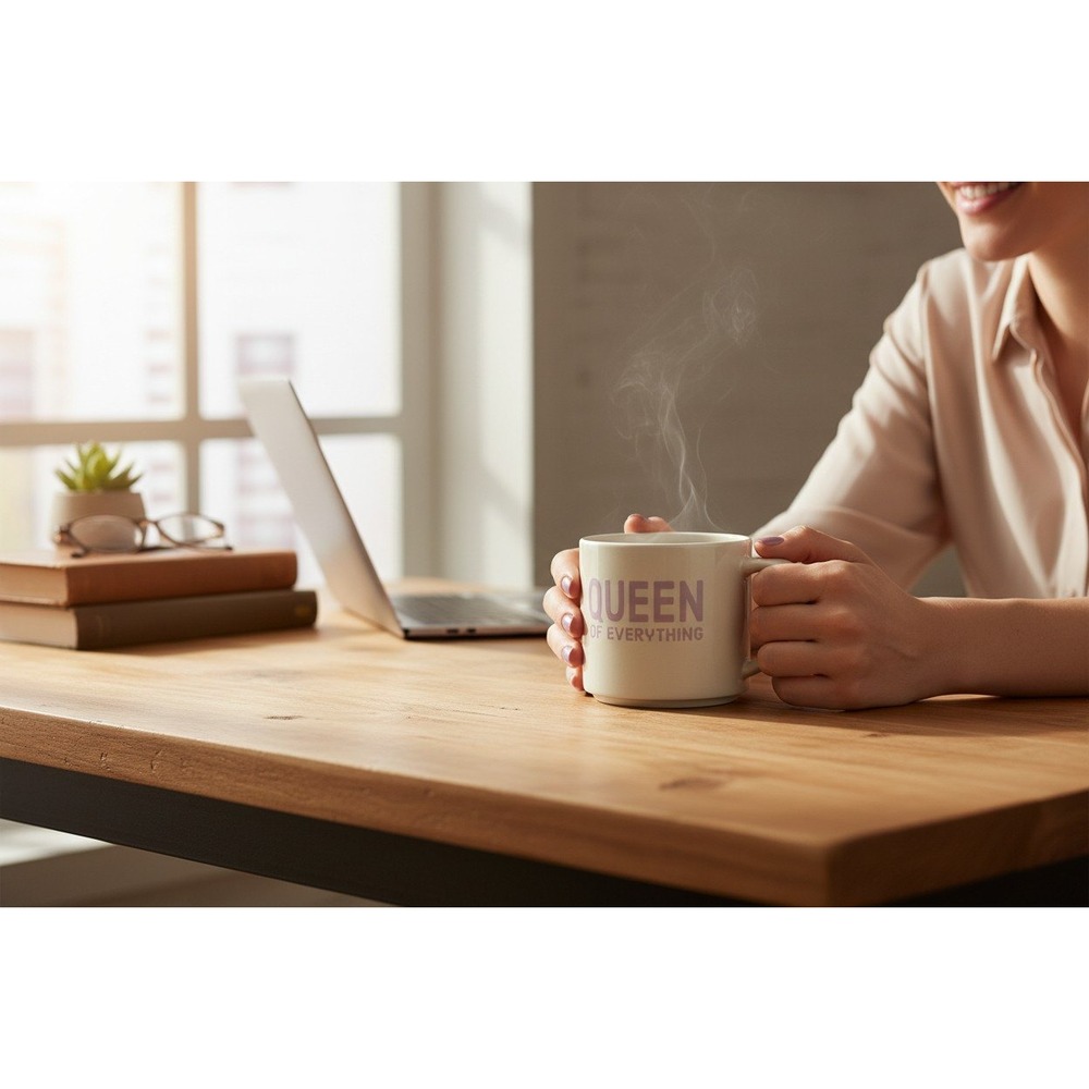 Room Essentials Mug Unisex OS Cream Very Good Queen Of Everything Porcelain Cup